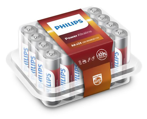 PHILIPS Power αλκαλικές μπαταρίες LR6P24P/10, AA LR6 1.5V, 24τμχ LR6P24P-10